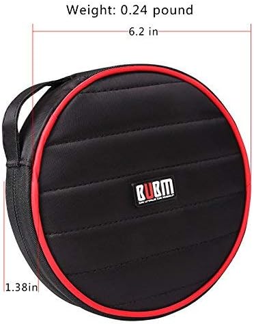 CD/DVD Portable Carry Wallet BUBM 32 CD Disc Capacity Waterproof Storage Case Compact and Easy to Store for Car Home and Travel Black