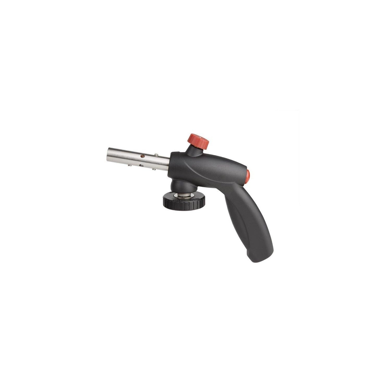 Vogue Pro Clip-On Torch Head with Handle and Automatic Ignition, Black, Blowtorch for Cooking, Crème Brulee Blowtorch Head, Compatible with Butane Canister K980 (Sold Separately), L792