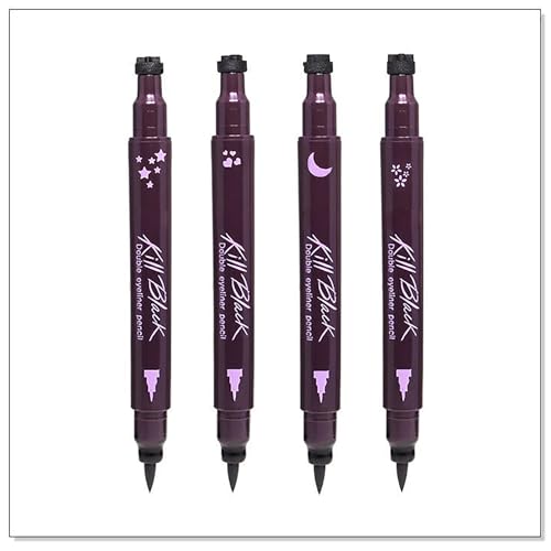 Set 4 Delineadores Doble Punta Sello Corazón/Flor/Luna/Estrella miniatura 2