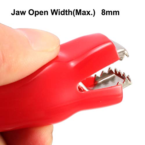 Image of uxcell 20A Insulated Alligator Clips Electrical Heavy-Duty Test Clips Crocodile Clamps 6pcs