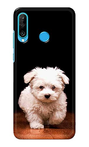 Image of PRINTFIDAA� Printed Hard Back Cover Case for Huawei P30 Lite | Huawei Nova 4e Back Cover (Puppy Dog) -2808