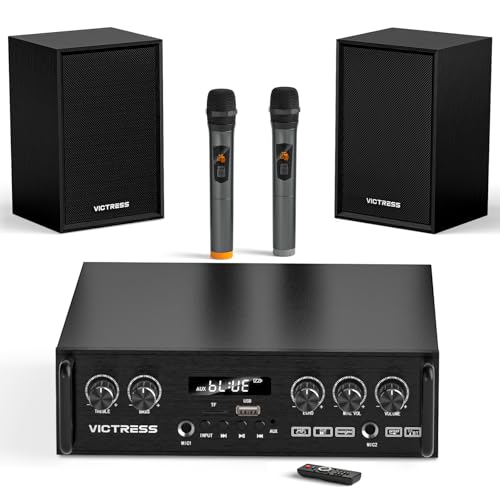 Home Karaoke System with Wireless Microphones & Speakers