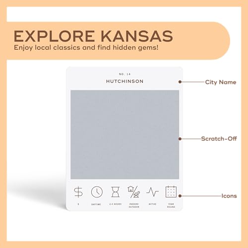 Image of Reach International Outfitters Kansas Adventure Bucket List: 50 Scratch-Off Cards for Outdoor Activities, Tourist Attractions, and Road Trips - Perfect Travel Gift and Guide for Exploring Kansas