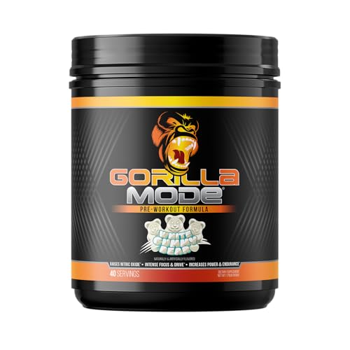 Image of Gorilla Mode Pre Workout - Massive Pumps | 808g (White Gummy Bear)