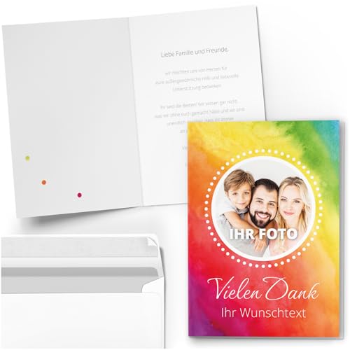 10 Dankeskarten Klappkarten Set A6 - PERSONALISIERTE Danksagungskarten Danke Hochzeit Geburtstag Taufe Konfirmation Kommunion Jugendweihe Umschlag Vielen Dank Bunter Regenbogen 10 Dankeskarten Klappkarten Set A6 - PERSONALISIERTE Danksagungskarten Danke Hochzeit Geburtstag Taufe Konfirmation Kommunion Jugendweihe Umschlag Vielen Dank Bunter Regenbogen