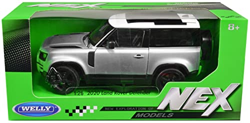 Modelo a escala 1:26 2020 Defender Plateado metálico miniatura 2