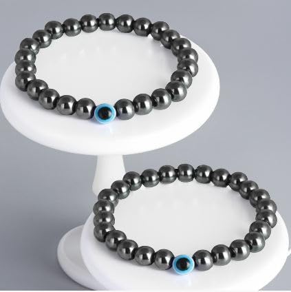 Image of Honbon Fancy Designer Beads Evil Eye Charms Bracelet,Handmade Unisex Nazar Bracelets,Friendship Band for All -Girls, Boys, Men & Women