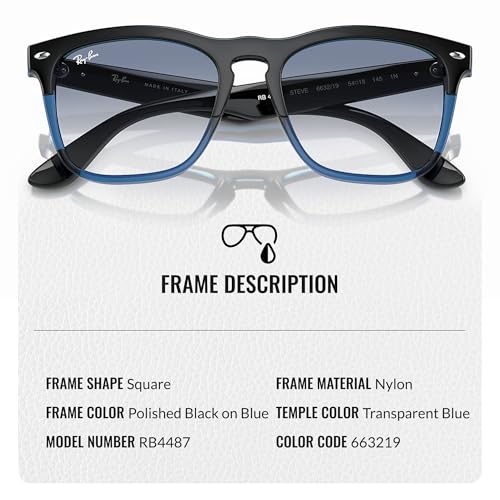 Ray-Ban RB4487 STEVE Square Shaped Sunglasses for Men & Women with Official RAYBAN Eyewear Kit3