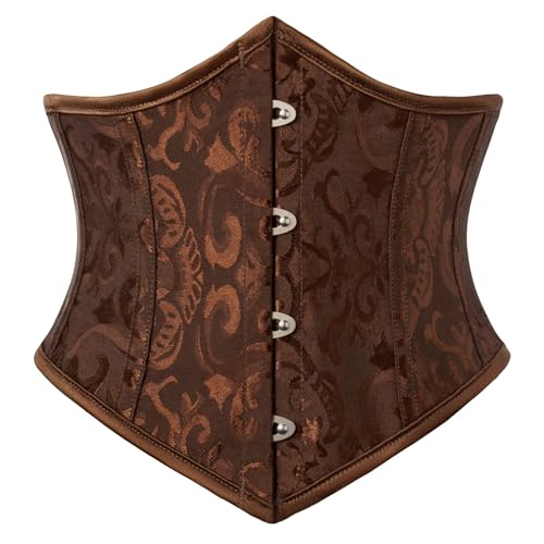 Image of Scarlet Darkness Corset Belt for Women Fishbone Wide Corset Pirate Belt | Fishbone Support, Front Buckle, Lace Up Back, Goth Renaissance Costume Accessory