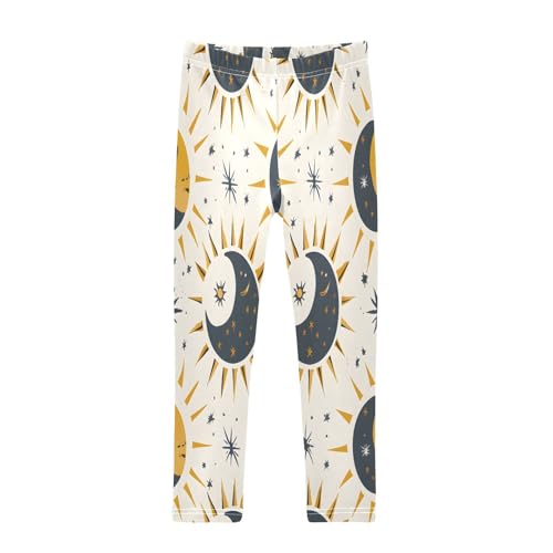 Toddler Girls Leggings Printed Yoga Pants Leggings Sun Moon Stars for Kids