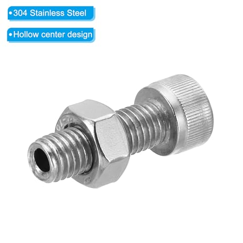 PATIKIL M10x30mm 304 Stainless Steel Hollow Bolt - Image 4