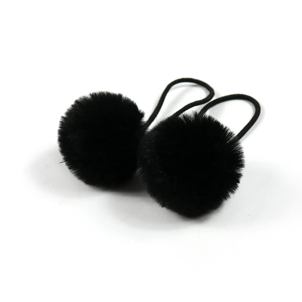 10 unidades de bonitos tocados de 5 cm, pompones para el pelo de bebé, pequeñas bolas para coletas, coletas de pelo para niñas, gomas para el pelo, accesorios para el cabello, soporte para cola de