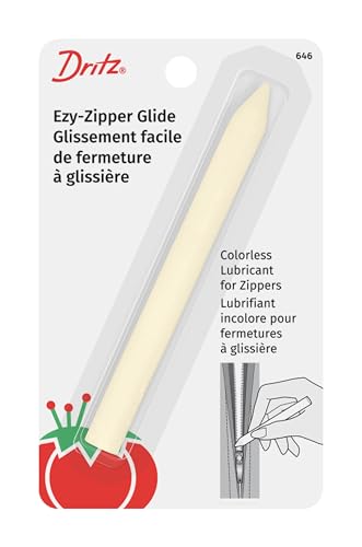 Dritz Ezy Glide, Colorless, 0.2 Ounce, 1 Count Zipper Lubricant, 1 Pack, Clear