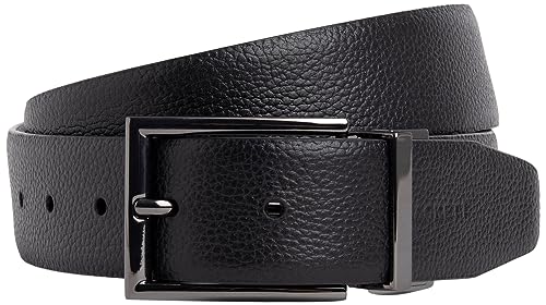 Hackett London Reversible Belt cinturón, Negro (Black/Brown), 28 para Hombre