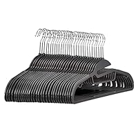 Amazon Basics Non-slip Heavy Duty Plastic Hanger with Rubber and Horizontal Bar