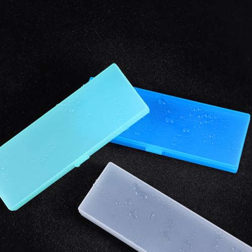 Image of Dimeho 7 Inch Plastic Storage Boxes, 3 Pcs Rectangular Small Storage Containers with Hinged Lids Storage-Organizer Box for Small Items Art Craft Jewelry Accessories, 7.16 x 2.44 x 1 inches