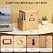 KIRIGEN Wood Suggestion Box with Lock & 2 Keys Wall Mounted Donation and Ballot with Side Pocket Comment Collection Box for School, Office, Hospital (DSYJX-NA)