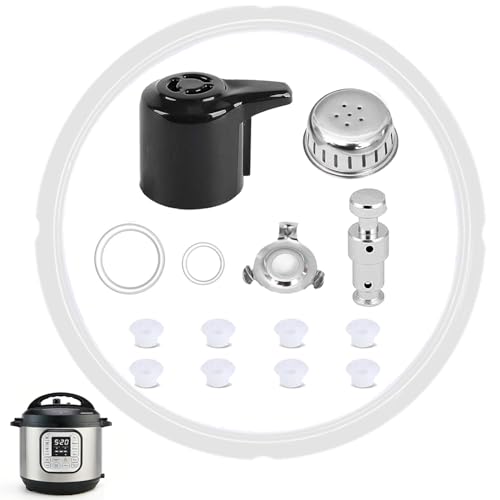 Fuator 13 Pcs Instant Pot Sealing Ring 6Qt Steam Release Valve Original Instant Pot Parts Replacement with 8 Silicone Caps, Steam Release Handle for IP Duo 3, 5, 6 Qt, Plus 6 Quart InstaPot parts