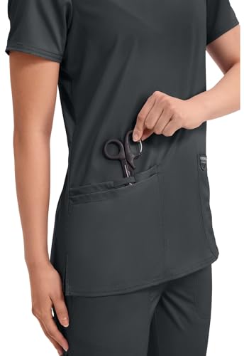 Cherokee Medical Women's Scrub Top V-Neck Modern Classic Fit with 3 Pockets, Ultra Soft and 2-Way Stretch Fabric - WW6202