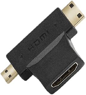 PARUHT 3 in 1 T Shape HDMI Female to Mini & Micro HDMI Male Converter Multi Adapter (NOT A Micro USB/NOT Work in Mobile)