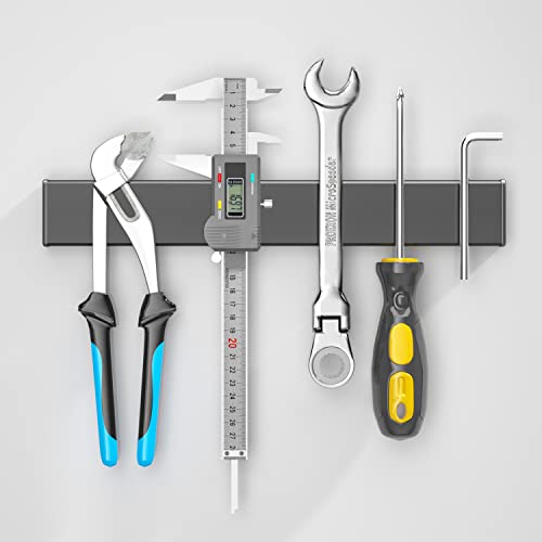 Subtraction Magnetic Knife Strip,No Drilling 12 Inch Stainless Steel Knife Holder,Space-Saving Knife Rack,Knife Bar,Kitchen Knife Storage Organizer,Black #TOP1