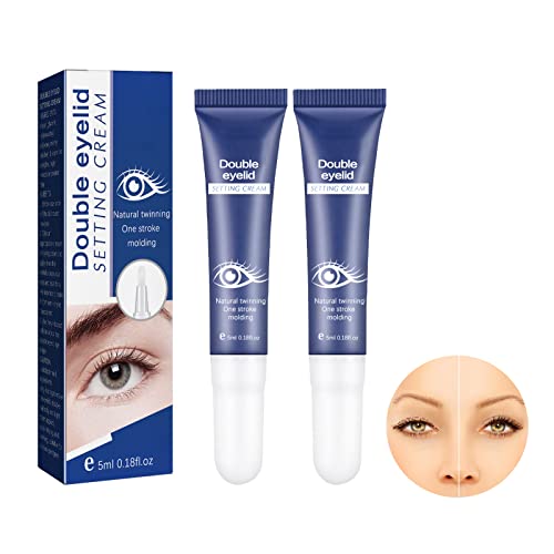 2Pcs Crema Fijadora De Doble Párpado, Crema Perfiladora de Párpados Dobles, Crema para levantar...