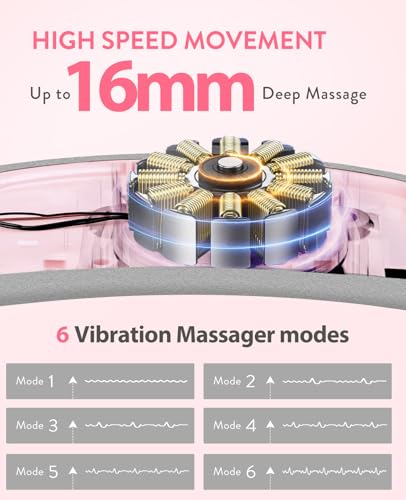 Image of Portable Heating Pad for Period Cramps: 6 Heat Levels and 6 Massage Modes | Cordless Electric 3s Fast Heating Large Belly Wrap Belt for Menstrual, Back Pain Relief - A Gift for Women Girls Her