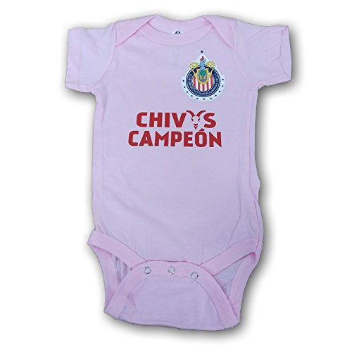 Chivas del Guadalajara Pink Baby Bodysuit (12 Months, Chivas 02)