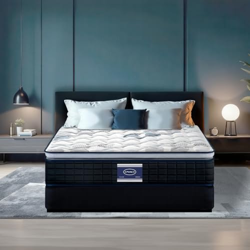 El Mejor Listado de Colchones America King Size Precios al mejor precio. 48 Colchón América Ortopedico de Resortes Infiniti,Pillow top, Perfect Side, Firmeza Media, Hipoalergénico y Antibacterial, Alto 28 cm, 5 Años de Garantía, Anti acaros, suave y...