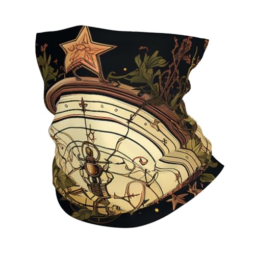 Pañuelo Balaclava Cuello Vintage con Calavera Wiccan Mystic Witch para Mujer y Hombre - Bufanda Multiuso para Motociclismo, Ciclismo, Esquí y Fiesta, Blanco miniatura 1