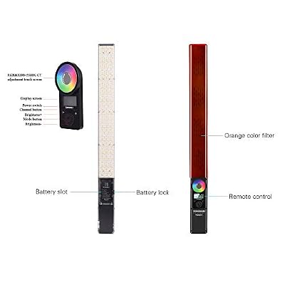 YONGNUO YN360 III YN360III LED Video Light 5600K, Handheld Photography Ice Light, RGB Full Color Touch Pad Adjustable, App Support 2.4G Remote Control