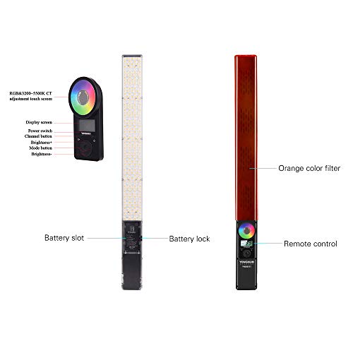 YONGNUO YN360III LED-Videoleuchte, 5500 K + RGB Vollfarb-Touch-Einstellmodus, CRI 95+, mit 10 zusätzlichen… – Bild 6