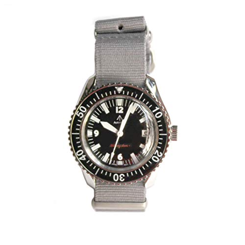 [Naval watch co.] ~^[EHb`NAVAL MILITARY WATCH MIL.-05 SV/Gray Automatic ROYAL Military Diver TYPE