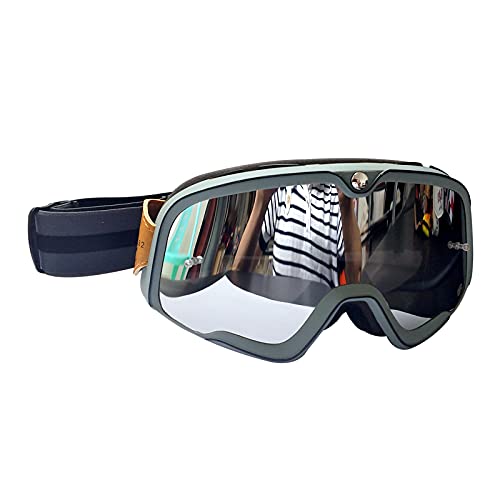 Occhiali da moto retrò Steampunk Rame Vintage Biker Eyewear Goggles Antivento Antivento