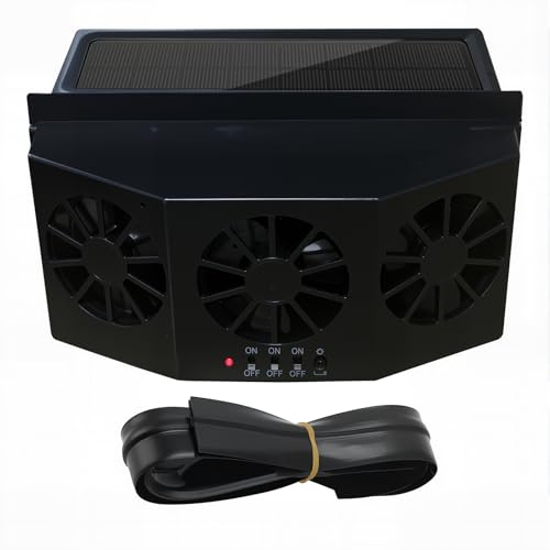 Hirritale Solar Window Exhaust Fan for Home Kitchen RV, Waterproof Solar Powered Fan with Battery...