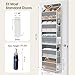 SpaceHacks 1 Pack Over The Door Organizer, Hanging Storage Organizer with Clear Window, 40lb Ultra Sturdy Large Capacity Room Organizer for Pantry Laundry Bathroom Nursery Closet Baby Essential (Grey)