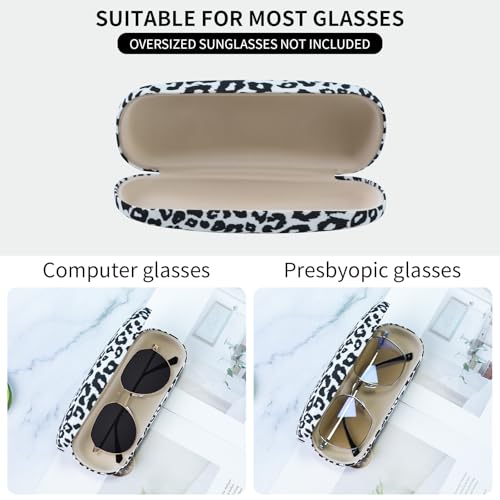 Image of PERFECTSIGHT Hard Shell Eyeglasses Case, PU Leather Protective Glasses Case, Cute Eyeglass Case for Women Men Girls