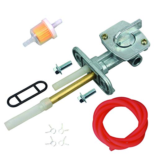 Fuel Switch Valve Petcock Compatible with Bear Tracker 250 TTR125 YFB KLF300 2003-2011 w/Fuel Tube Filter
