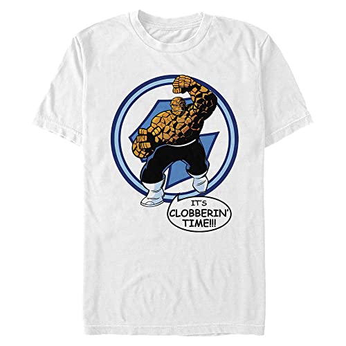 T-shirt Fantastic Four coupe ample Big & Tall Marvel blanc coton manches courtes
