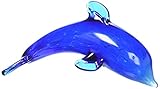 StealStreet SS-UG-UGW-8868 Blue Bubbles Crystal Glass Dolphin Figurine Statue Decoration