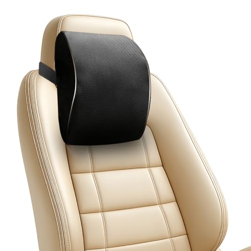 Trajectory Car Neck Rest Pillow for Car Seat I Head Rest Cushion for Neck & Cervical Comfort for Men and Women Black (As seen on Shark Tank)