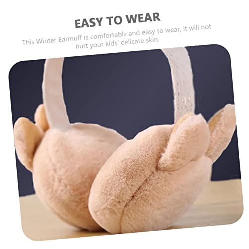 BESTYASH Bunny Ear Earmuffs for Boys and Girls Foldable Plush Winter Ear Cover for Outdoor Use Warmth and Comfort for Children4