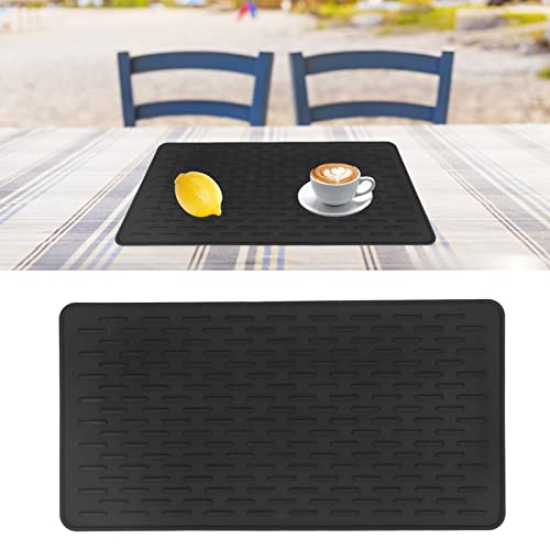 Pegau Silicone Insulation Pad, Safe Handling Heat Insulation Pad Silica Gel Material Protection Function Black Rectangle Flexible #TOP1