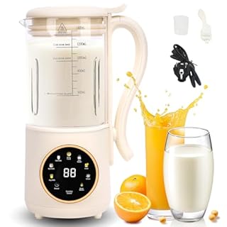 Macchina per Latte di Soia, 1400ml Automatico Multifunzionale Macchina per Latte di Noci con LED Display, Macchina per Latte Vegetale Fatto in Casa, Soia, Mandorle, Avena Bevande