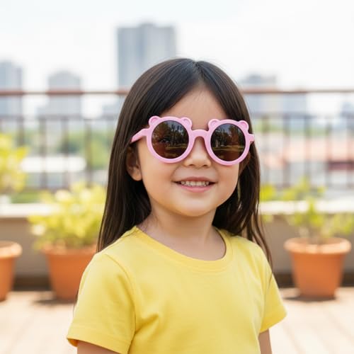 Image of SYGA Kids Goggles, UV Protection Eyewears with Round Shape Monkey Style, Suitable for Age 3 to 8 Years