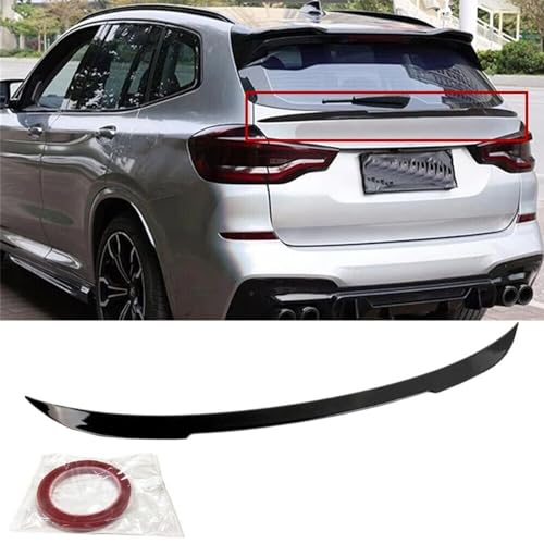 MUTUSAISI Rear Tailgate Middle Spoiler Wing Fit for BMW X3 M40i/ 30i/ 30e/ G01 2018-2023 Gloss Black V Style Lip Exterior Accessories