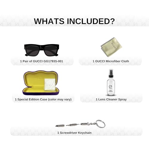 Gucci GG1793S Designer Fashion Sunglasses for Men Eyewear with eSHADES Kit - Embrace Sophistication and Elegance3