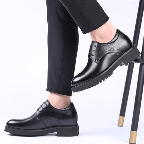 Mens Elevador Sapatos Formais Lace Up Sapatos Conforto Altura Aumentando Sapatos de Escritório de Ne
