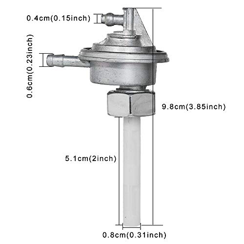 Videopup Gas Fuel Tank Switch Valve Pump Petcock Compatible With Gy6 50Cc 70Cc 90Cc 110Cc 125Cc 150Cc Go Kart Atv Moped Scooter Moped Scooter Jcl Taotao Sunl #TOP2