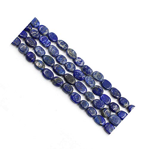 Perles en lapis-lazuli de pierres précieuses perles ovales lisses pour fabrication bijoux